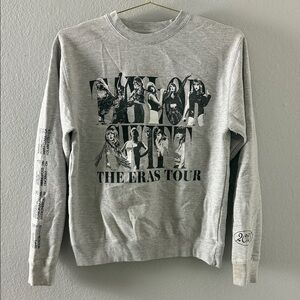 Taylor Swift The Eras Tour Grey Crewneck Sweatshirt